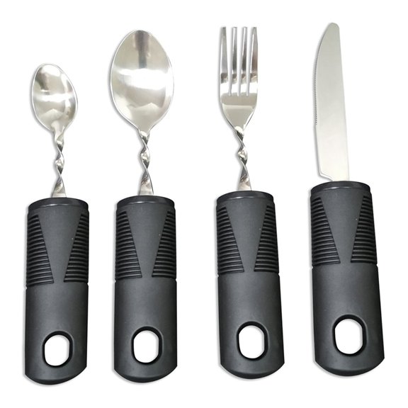 4pcs Bendable Cutlery Disabled Utensil Adult Weighted Utensils Elderly Built Adults Adaptive Tableware Gadgets