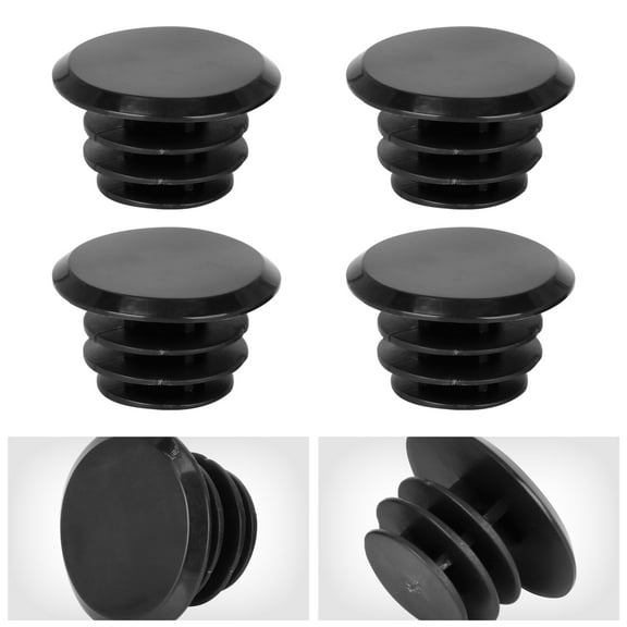 4pcs Bicycle Handlebar Bar Rubber End Plugs Cycling Caps Locking Grip Black