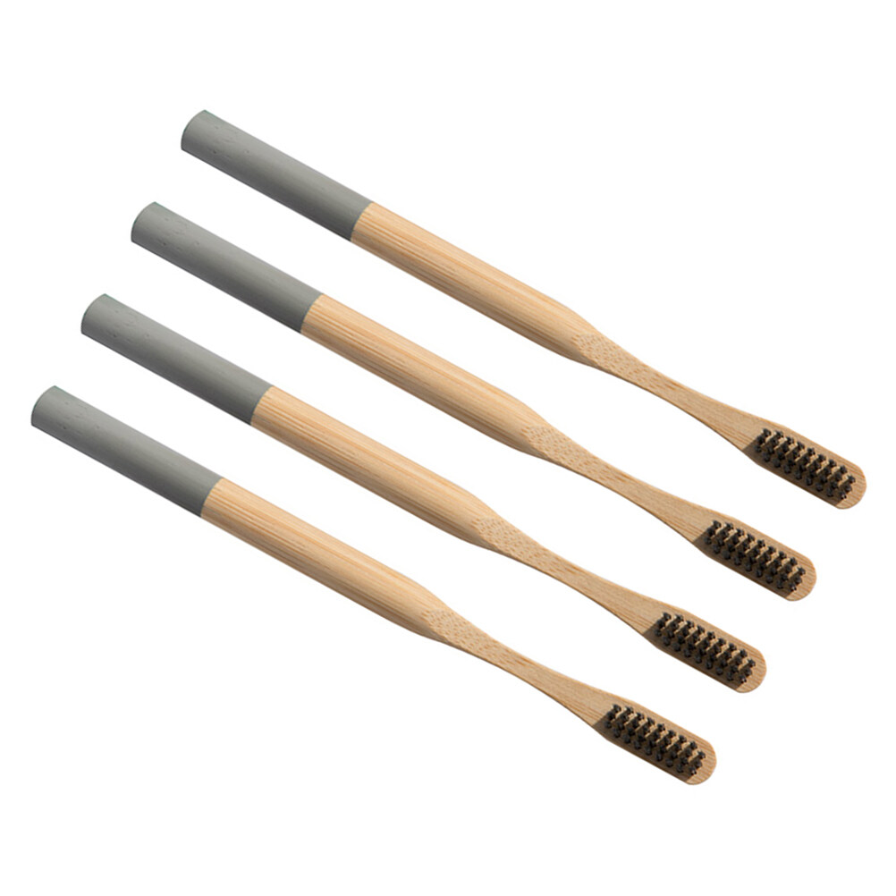 4pcs Biodegradable Bamboo Toothbrush Eco Friendly Toothbrushes for