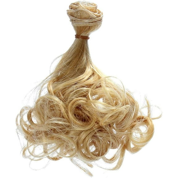 4pcs BJD Doll Hair Extensions: High Temperature Silk Curly Synthetic Wigs for Doll Making Supplies and Handmade Accessories