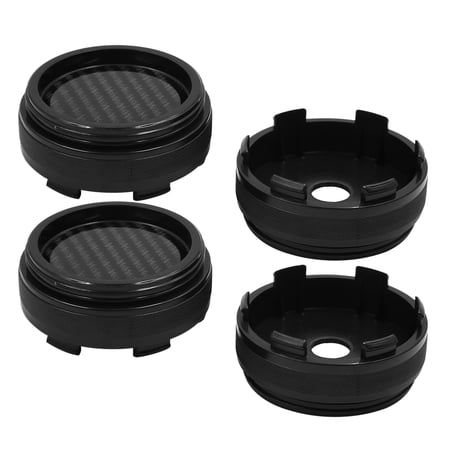 4pcs Black 60mm Dia 6 Clips Wheel Tyre Center Hub Caps Cover for Car