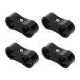 thumbnail image 1 of 4pcs Black AN6 14mm Hose Separator Clamp Fitting Adapter with Wrench for Car Aluminum Alloy, 1 of 7
