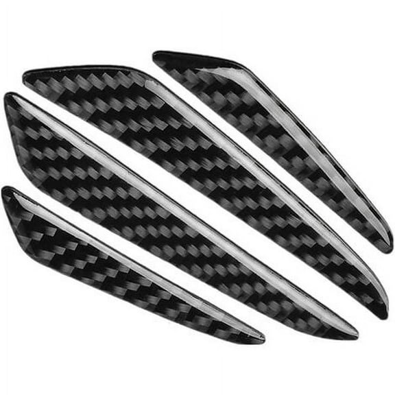 4pcs Black Carbon Fiber Car Door Dent Protector Sticker for Car SUV Van - ZXWSL