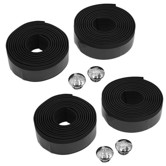REGALWOVEN 4pcs Black Foam Anti Slip Handlebar Tape Grip Wrap for Road Bike Bicycle