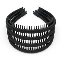 4pcs Black Headbands, Fashion Hair Accessories Tooth Comb Hairbands for Women, Non Slip Hair Hoops Headband, Daily Basic Hair Accessories