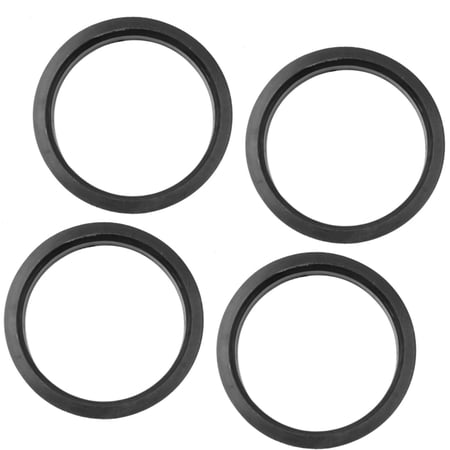 4pcs Black Plastic Car Hub Centric Rings Wheel Bore Center 73.1 to 64.1mm