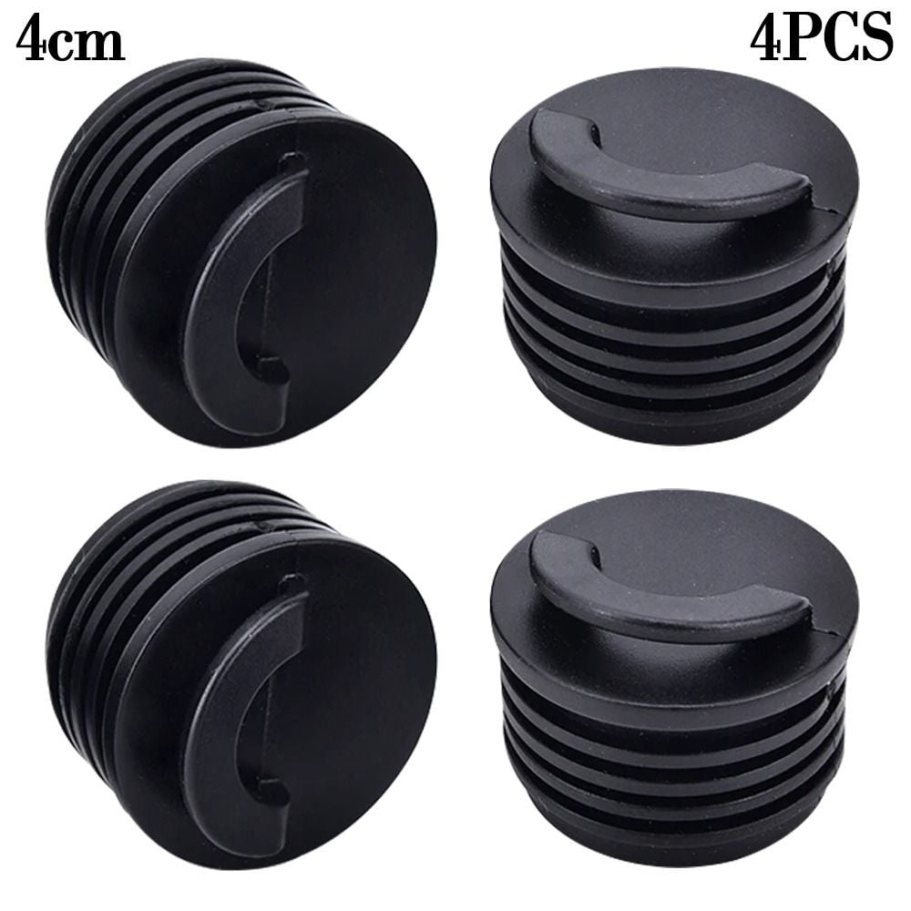 4pcs Black Rubber Kayak Rafting Parts Scupper Stopper Bung Rubber Drain ...