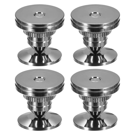 4pcs Black Speaker Spike Shockproof Adjustable Copper Speaker Spike Isolation with Pads Mat,Double-Sided Adhesive
