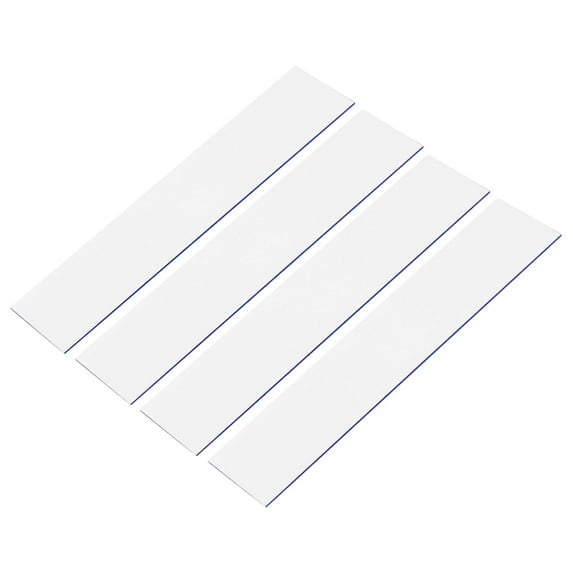 4pcs Blank Engraving Name Plate, 10"x2" Personalized Custom Office Desk Name Plates, White/Blue