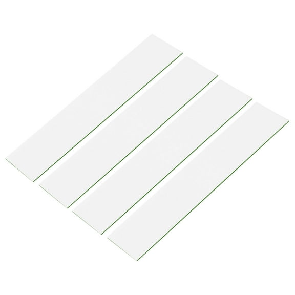 4pcs Blank Engraving Name Plate, 8"x2" Personalized Custom Office Desk Name Plates, White/Green