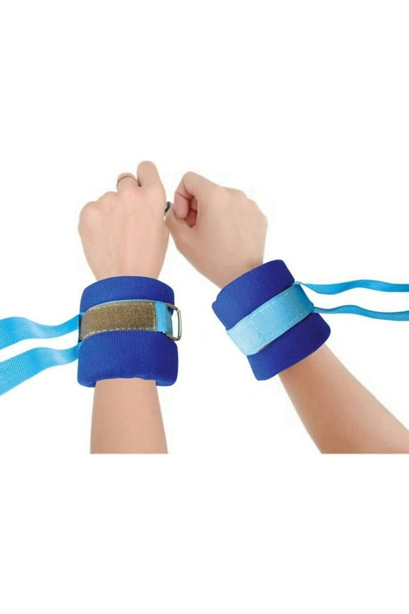 4pcs Blue Medical Bed Wrist Ankle Restraint Fixator Sponge Material Patient Elderly Limb Restraint Kit