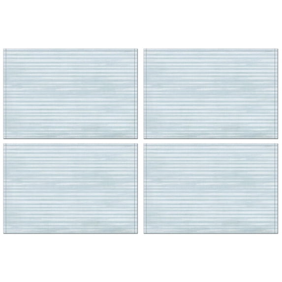 4pcs Blue-White Linen Placemats, Heat-Resistant Non-Skid Place Mats Washable Table Place Mats for Home, Restaurants, Parties, and Weddings