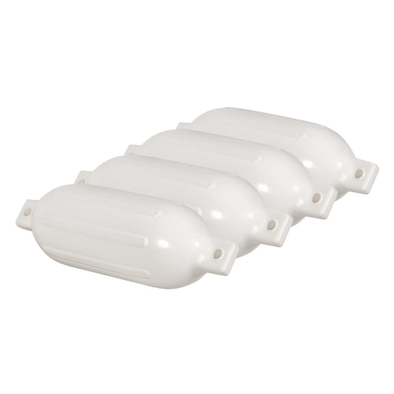 4pcs Boat for Fender 8.5" * 27" White Vinyl Marine Ribbed Bumper Inflatable Dock Shield