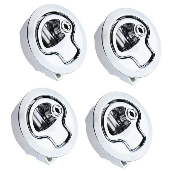 4pcs Boat lock Pull, Marine 2 inch 50mm Flush Pull Latches, 316 Stainless Steel, Round Deck for RV Yacht