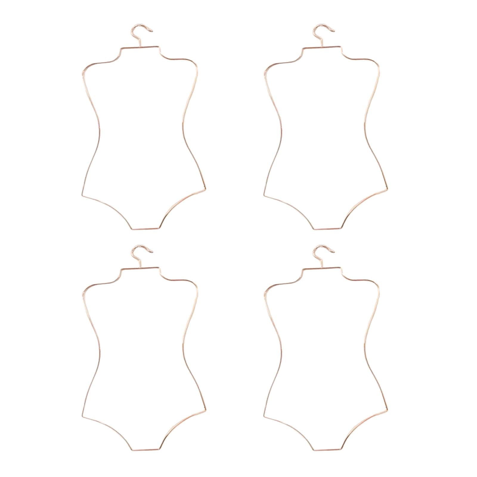 4pcs Body Shape Swimsuit Hanger, Girls Unisex Dress Holder Coat Rack