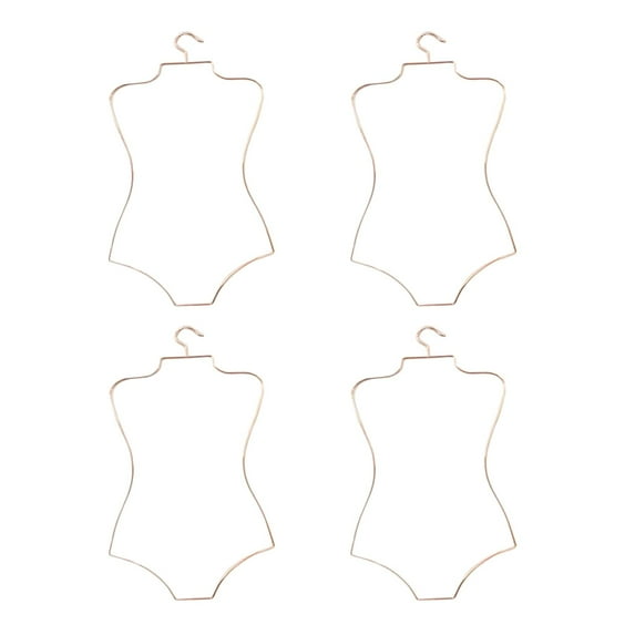 4pcs Body Shape Swimsuit Hanger, Girls Unisex Dress Holder Coat Rack, Clothing Hanger Bathing Suit Hanger for Cloakroom Closet Laundry Bedroom