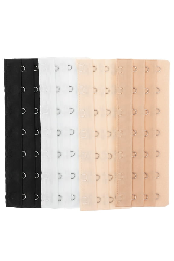 4pcs Bra Extenders 7 Hooks Bra Extension Kit Elastic Extension Straps Bra Supplies