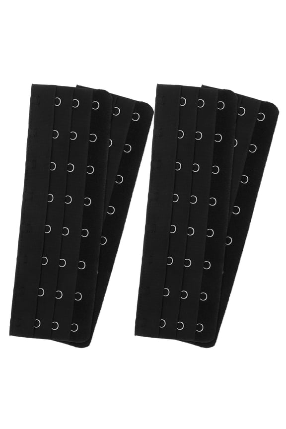 FRCOLOR Bra Extenders with Stainless Steel and Cotton Material for Replacement Black Longlasting Versatile Use