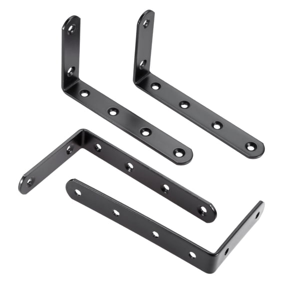 4pcs Brackets Corner Shelves L Shaped Angle Bracket Corner Brace Support Shelf for Home Kitchen with Screws and Anchors