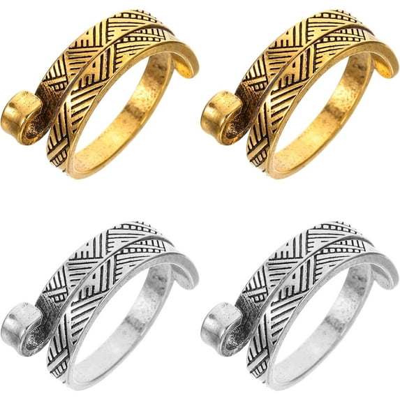 4pcs Braided Ring Braided Knitting Rings Yarn Guide Metal Knitting Ring Adjustable Knitting Ring Yarn Holder Vintage Decor Professional Knitting Ring Alloy Accessories Crochet