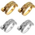 thumbnail image 1 of 4pcs Braided Ring Vintage Decor Retro Decor Adjustable Knitting Ring Decorative Ring To Weave Tool, 1 of 5
