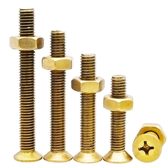 (4pcs) Brass Countersunk Head Screw NutCombination Kit, M8x30mm