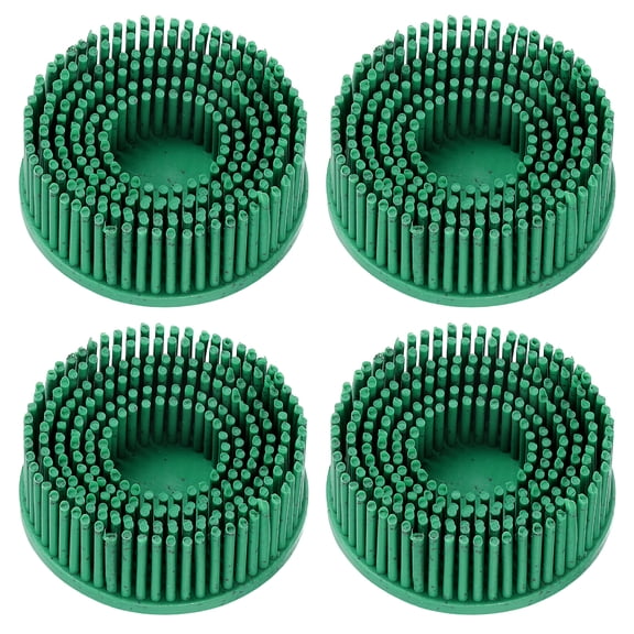 4pcs Bristle Disc 2" 50 Grit R-Type Abrasive Brush Coarse Bristle Disc, Green