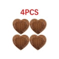 thumbnail image 1 of 4pcs Brown Heart-Shaped Plastic Rattan-Look Storage Basket - Woven-Like Texture Multi-Purpose Tray for Fruits, Vegetables, Snacks & Bread, Durable Organizer for Kitchen & Dining Room, 10.24*8.27in, 1 of 7