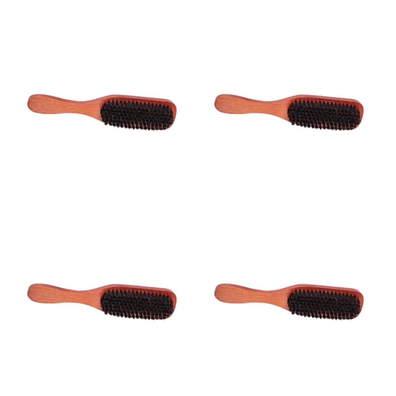 Foxnovo Bristle Comb Black Wood Detangler for Wet Dry Hair Styling 4Pcs