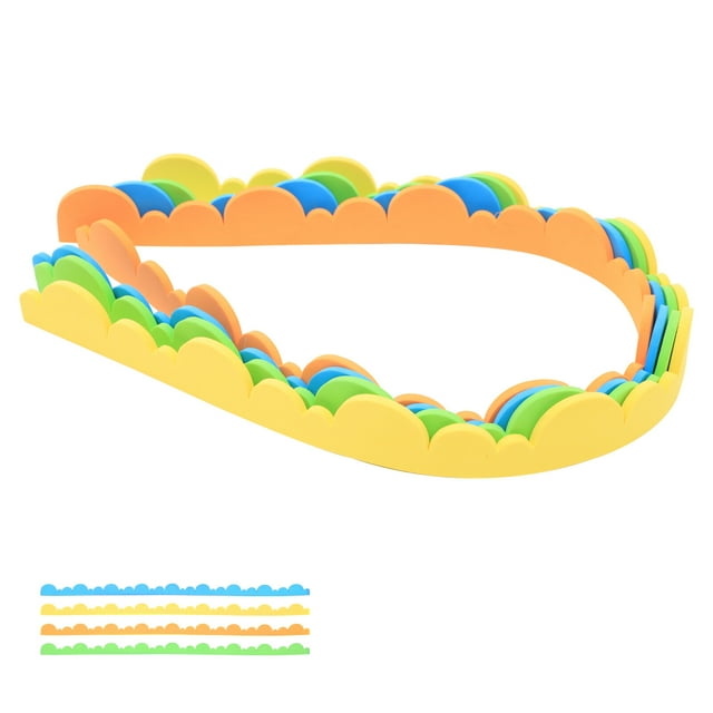 4pcs Bulletin Board Borders Scalloped Classroom Borders for Bulletin