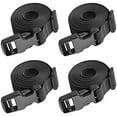 thumbnail image 1 of Tie Rope down Straps Heavy Duty Cord Hooks Cargo Bungee Cords Multipurpose Outdoor Nylon Webbing Travel 4 Pcs, 1 of 6