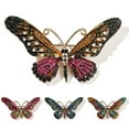 thumbnail image 1 of 4pcs Butterfly Animal Crystal Rhinestone Brooch Pins Women Jewelry Gift Bouquet Pin, 1 of 6