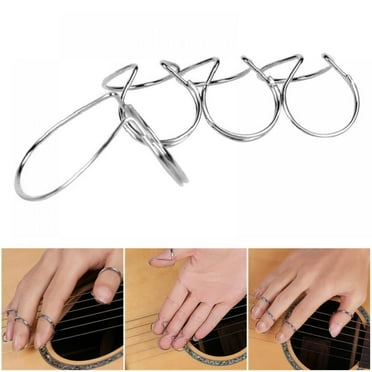 FAMKIT 4pcs Butterfly Guitar Thumb Picks Fingerstyle Plectrums Finger Picks Metal Guitar Supply Musical Instrument Accessories