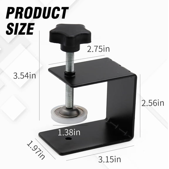 4pcs C-Clamp Drawer Front Mounting Clips with Anti-Slip Rubber Pads