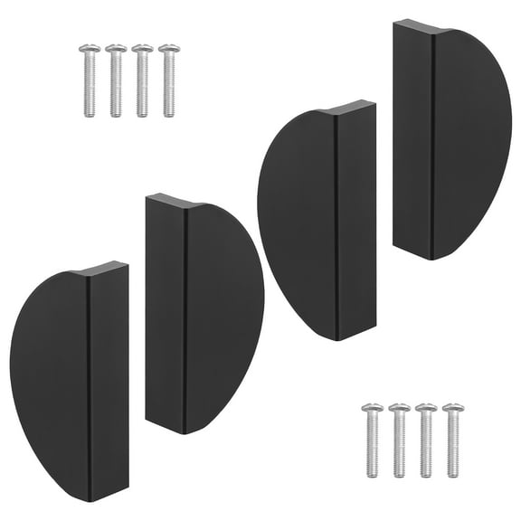 4pcs Cabinet Bin Cup Drawer Cabinet Handles Moon Drawer Knobs Dresser Pulls for Kitchen Furniture Wardrobe Cupboard