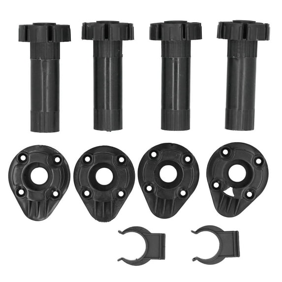 4pcs Cabinet Legs, Black ABS Cabinet Support Feet for Sofa Closet Cupboard