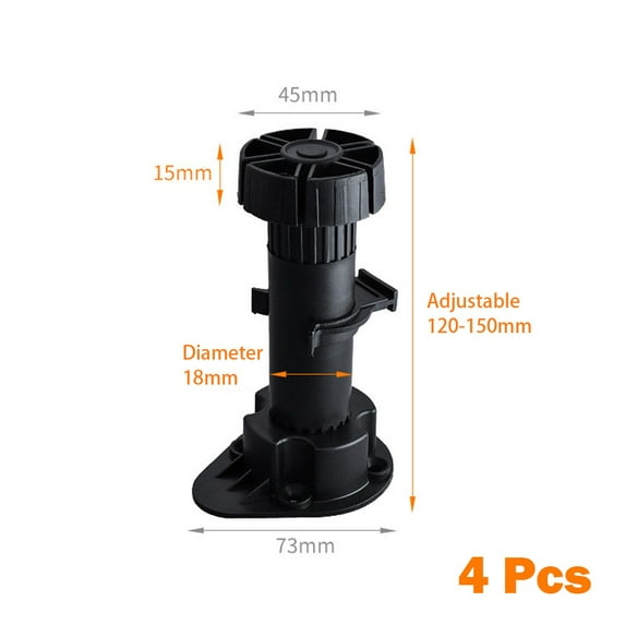 4pcs Cabinet Legs Plinth Feet Adjustable Base Furniture Foot Carcase For Home