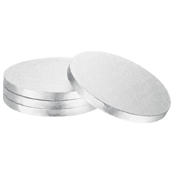 4pcs Cake Boards, 12 Inch Round Cake Drum Circle Cake Base Grease Proof Pastry Board Black