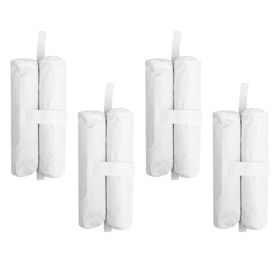 WHAMVOX Canopy Weight Bags White 4Pcs 16.5*4.3*3.1in Oxford Cloth