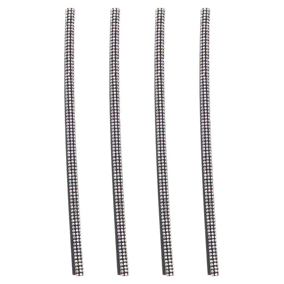 GOOHOCHY 4 Pieces Chic Multi Rhinestone Decorative Strips for Car Air Vent Trim Kit Enhancements