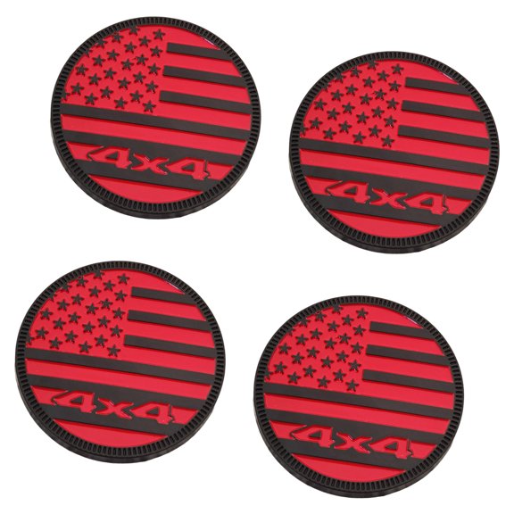 4pcs Car Body Rear Trunk Emblems Decal Sticker Metal Badge Flag 3D Emblems Badge Sticker Car Decorative Accessory