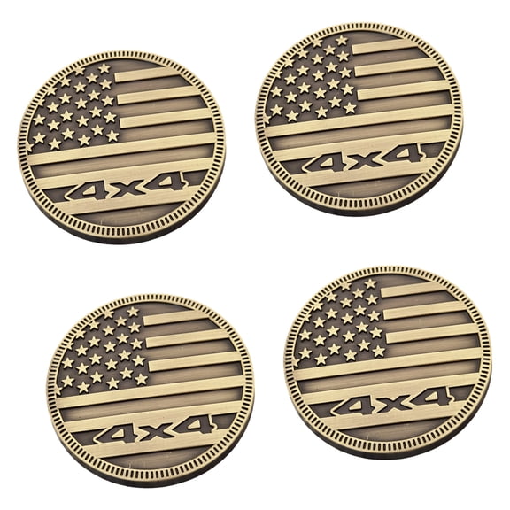 4pcs Car Body Rear Trunk Emblems Decal Sticker Metal Badge Flag 3D Emblems Badge Sticker Car Decorative Accessory