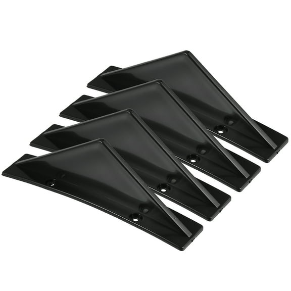 4pcs Car Diffuser Universal Shark Fin Spoilers Rear Spoiler Wing Diffuser Bumper Lip for Car Vehicle Truck Balck