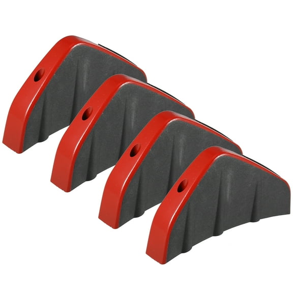 4pcs Car Diffuser Universal Shark Fin Spoilers Rear Spoiler Wing Diffuser Trim Bumper Lip for Car Vehicle Balck Red