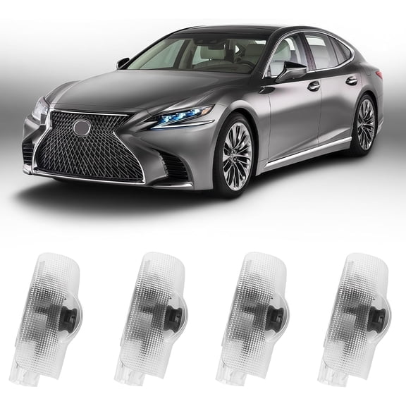 4pcs Car Door Lights Logo Projector, F-Sport Logo Compatible with LS/ES/is/LX/RX/GS/GX/RC/UX, No Fade HD LED Car Welcome Projector Lights, 3D Ghost Shadow Puddle Light(for F-Sport)