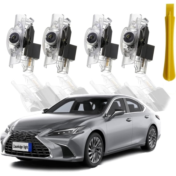 4pcs Car Door Lights Logo Projector,HD LED Car Welcome Projector Lights Compatible with LS/ES/is/LX/RX/GS/GX/RC,Car Puddle Lights,Ghost Shadow Light,Car Door Accessories