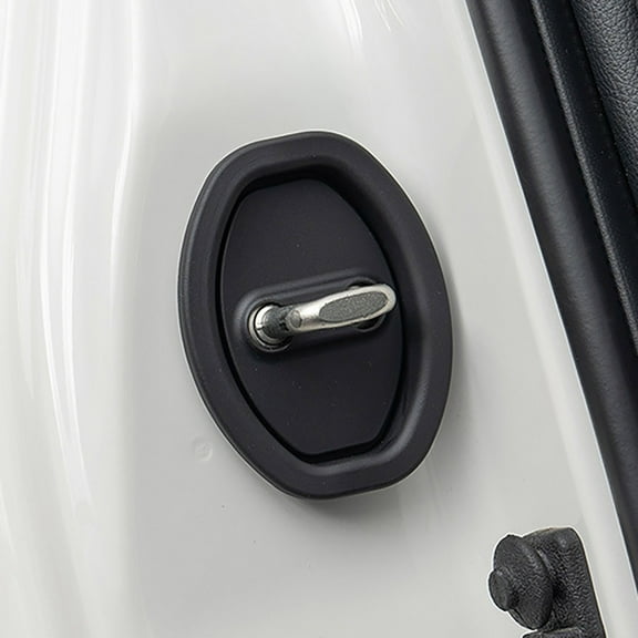 4pcs Car Door Lock Buckle Protective Covers - Silicone Shock Absorbing Scratch Guard, Thickened Anti-Collision Cushion, Interior Noise Reducer for Vehicle Door Locks