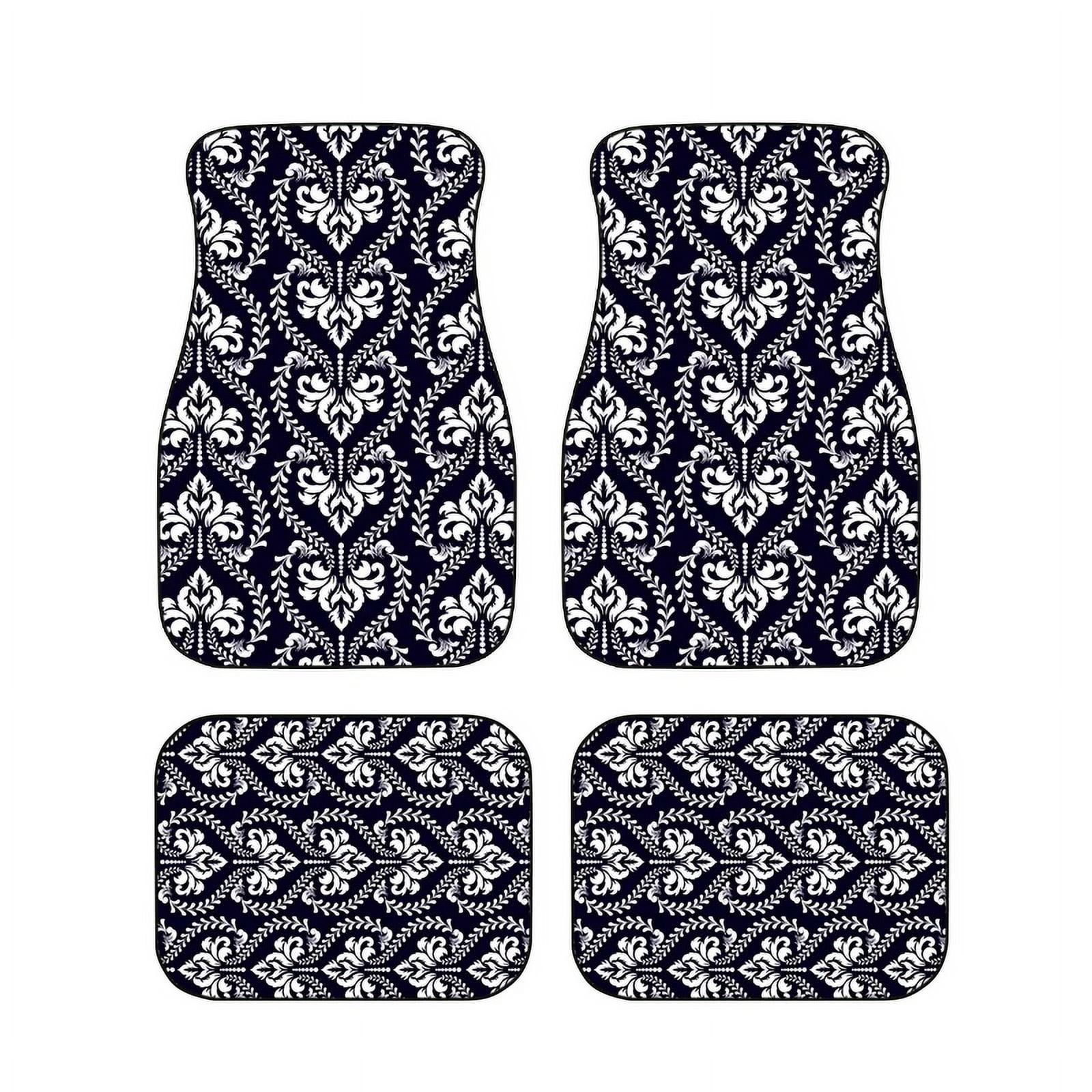 4pcs Car Front and Rear Foot Pads Car Floor Mats NonSlip Universal