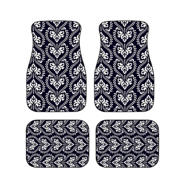 4pcs Car Front and Rear Foot Pads Car Floor Mats NonSlip Universal