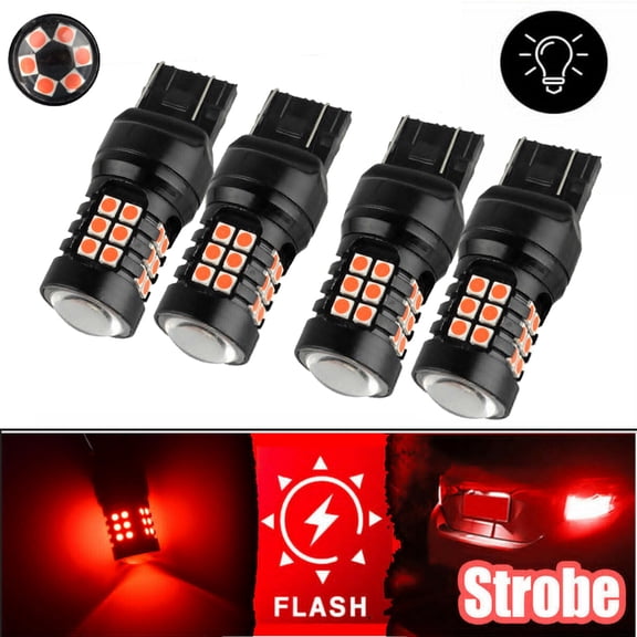 4pcs Car Light Set FOR Honda Civic Accord Red Strobe Flashing Brake Tail Light Blinking Lamp